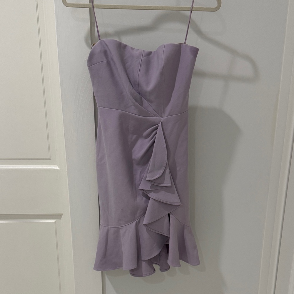 Cinq à Sept Strapless Dress in Soft Purple
